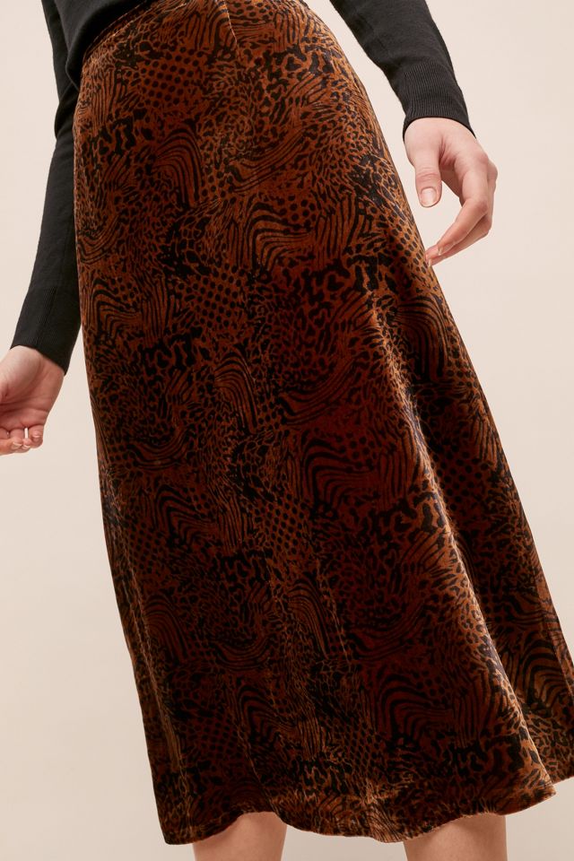 Just Female Aladi Leoparden-Print Samt Rock #3