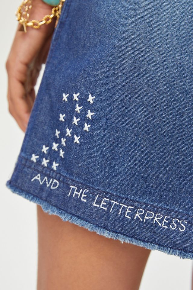 Pilcro Patchwork Denim Mini Skirt #4