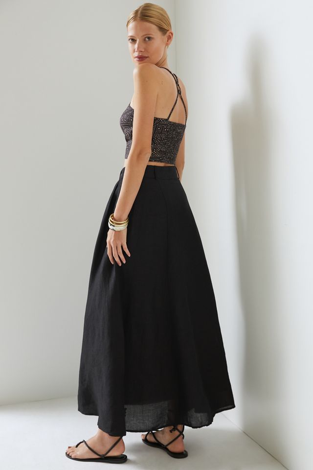A-Line Linen Maxi Skirt #2