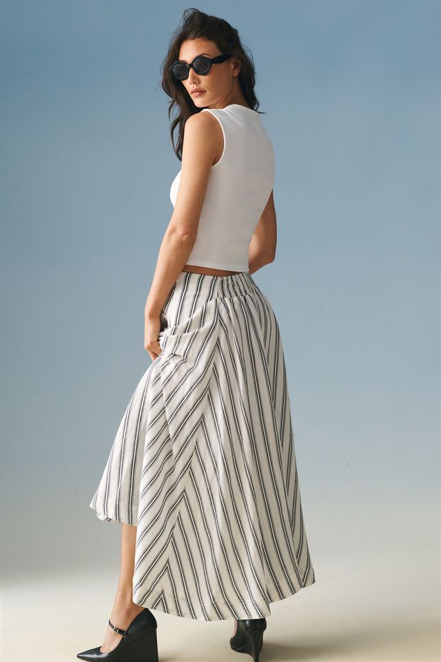 Pilcro Structured A-Line Skirt | Anthropologie