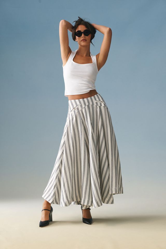 Pilcro Structured A-Line Skirt | Anthropologie