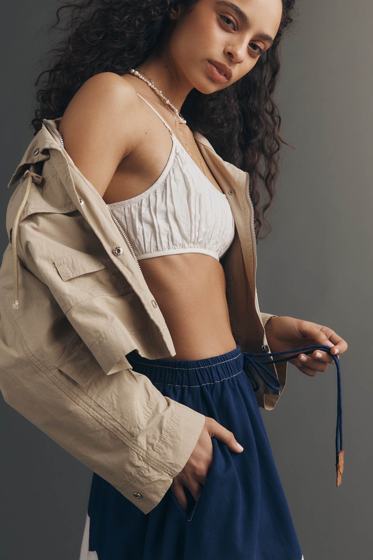 Maeve Eyelet A-Line Midi Skirt