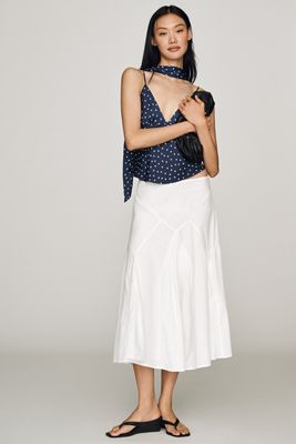 Maeve Pintuck Midi Skirt