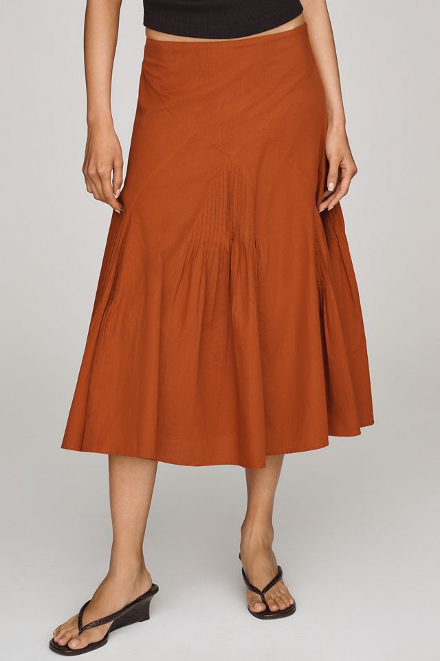 Maeve Pintuck Midi Skirt #1