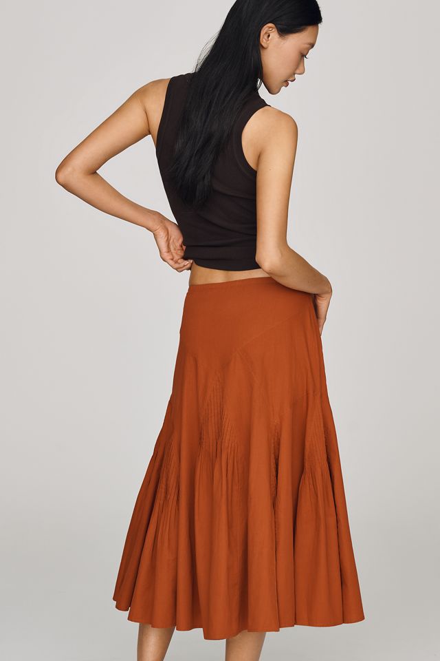 Maeve Pintuck Midi Skirt #2