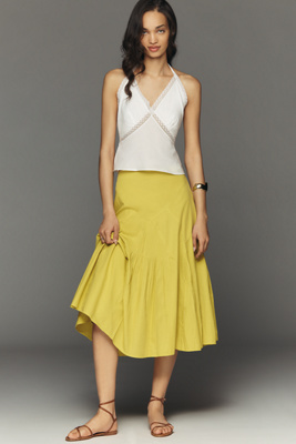 Pintuck Midi Skirt