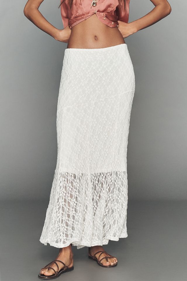 By Anthropologie Lace Pull-On Skirt #1