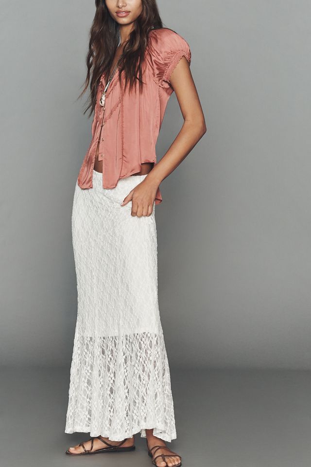 By Anthropologie Lace Pull-On Skirt #2