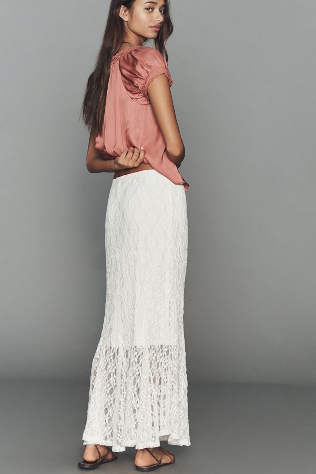 By Anthropologie Lace Pull-On Skirt #3