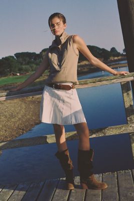 By Anthropologie The Exposed Mini Skirt