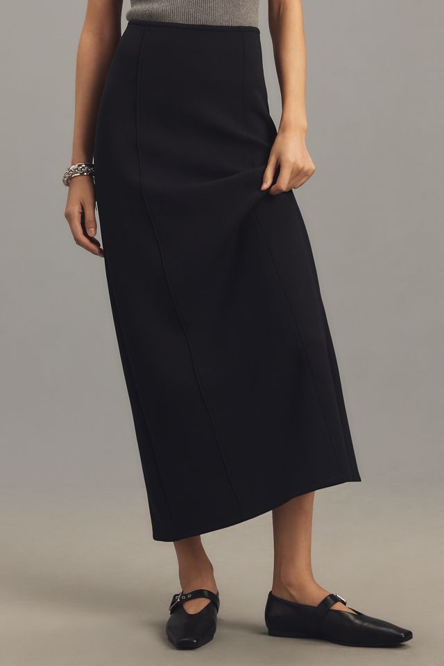 By Anthropologie Scuba Column Maxi Skirt #1