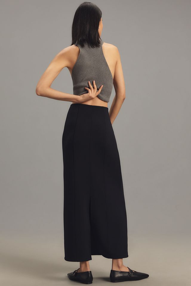 By Anthropologie Scuba Column Maxi Skirt #2