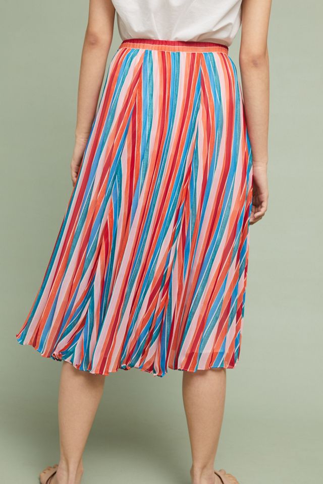 Roseanna Striped-Pleated Maxi Skirt #2