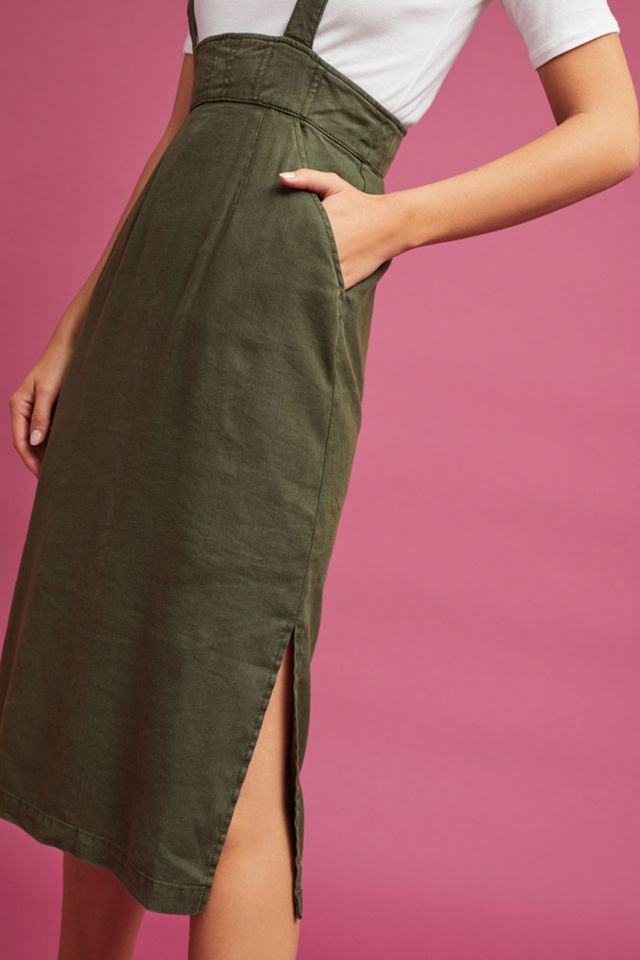Linen Suspender Skirt #1