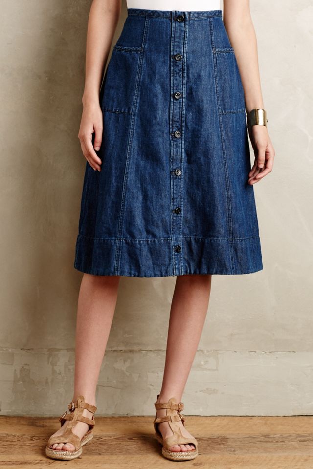 Buttondown Denim Skirt