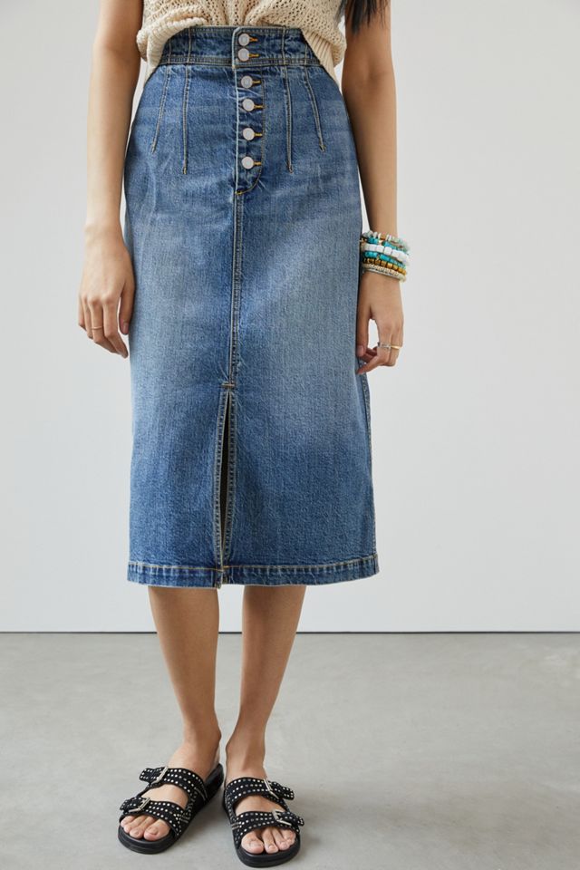 Pilcro Slim Denim Midi Skirt #2