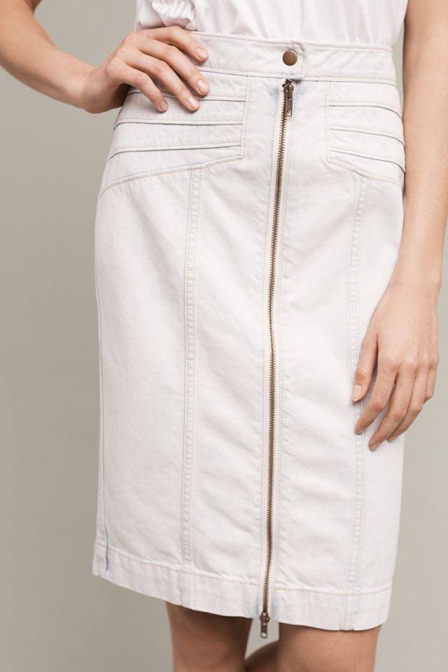Seamed Denim Pencil Skirt #2
