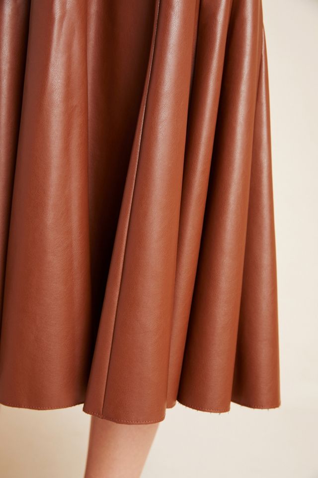 Maeve Mariska Faux Leather Midi Skirt #2