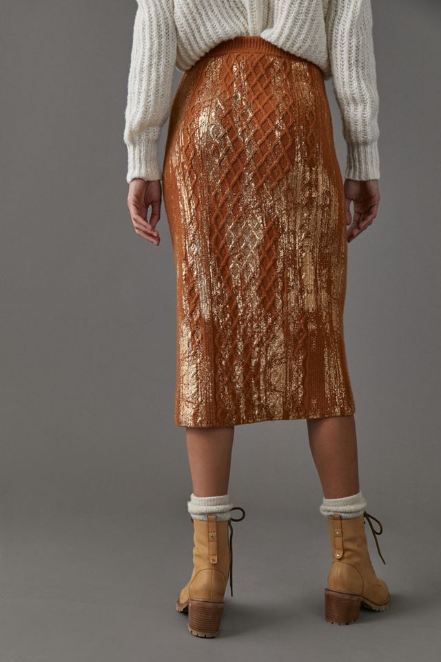 Rue Shimmer Sweater Midi Skirt #1