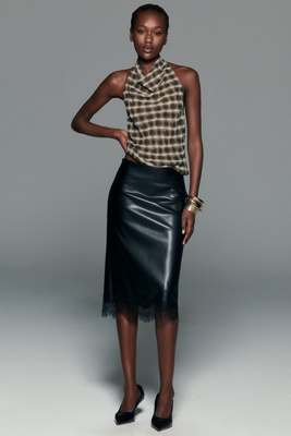 Lamarque Sonja Faux Leather Midi Skirt by Anthropologie