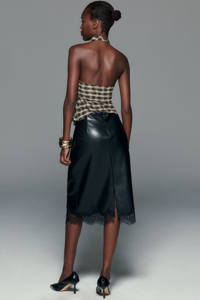 Lamarque Sonja Faux Leather Midi Skirt #2