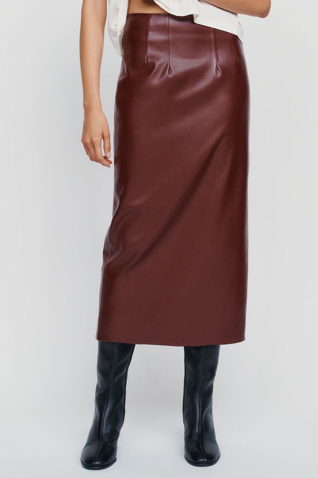 Lamarque Maylor Faux Leather Midi Skirt #1