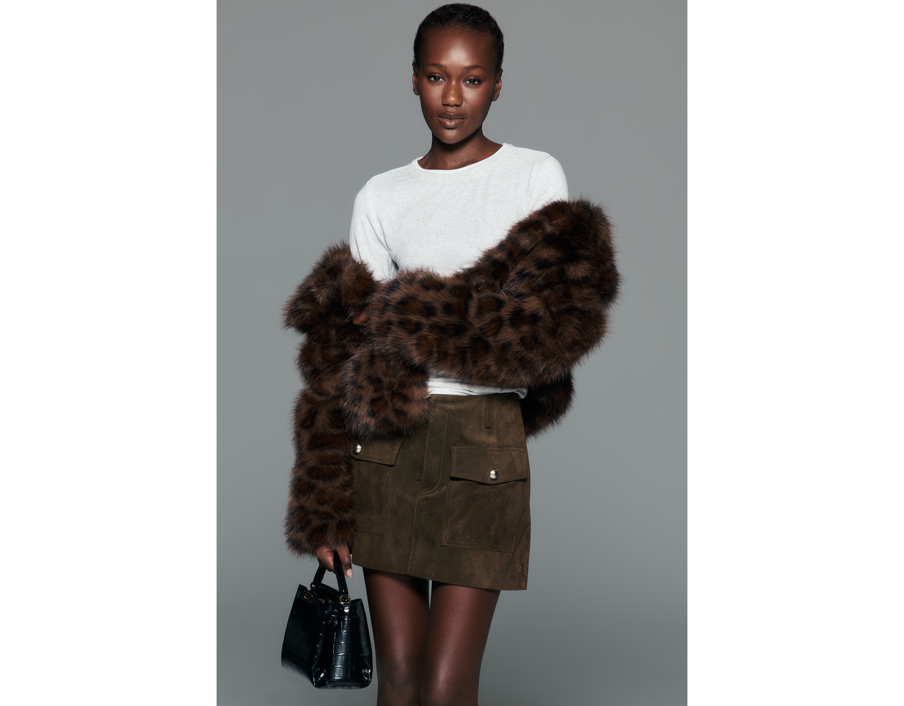 Lamarque Kasia Suede Mini Skirt