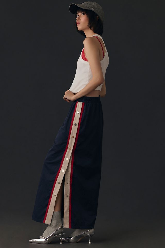 Maeve Sporty Stripe Maxi Skirt #1