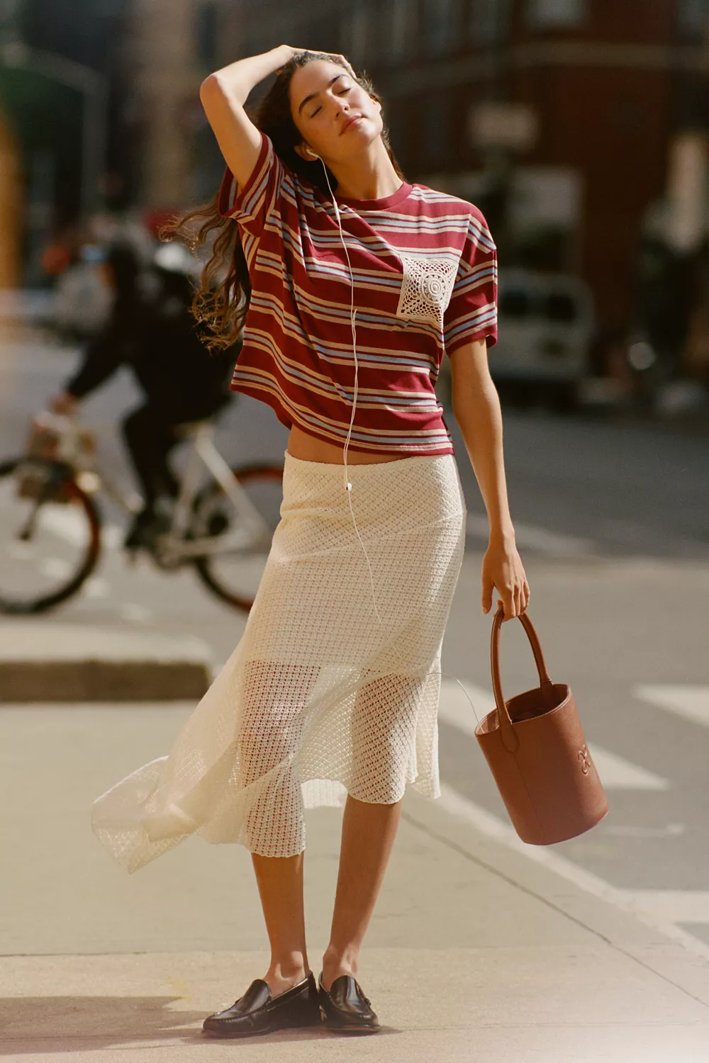 By Anthropologie Asymmetric Midi Skirt
