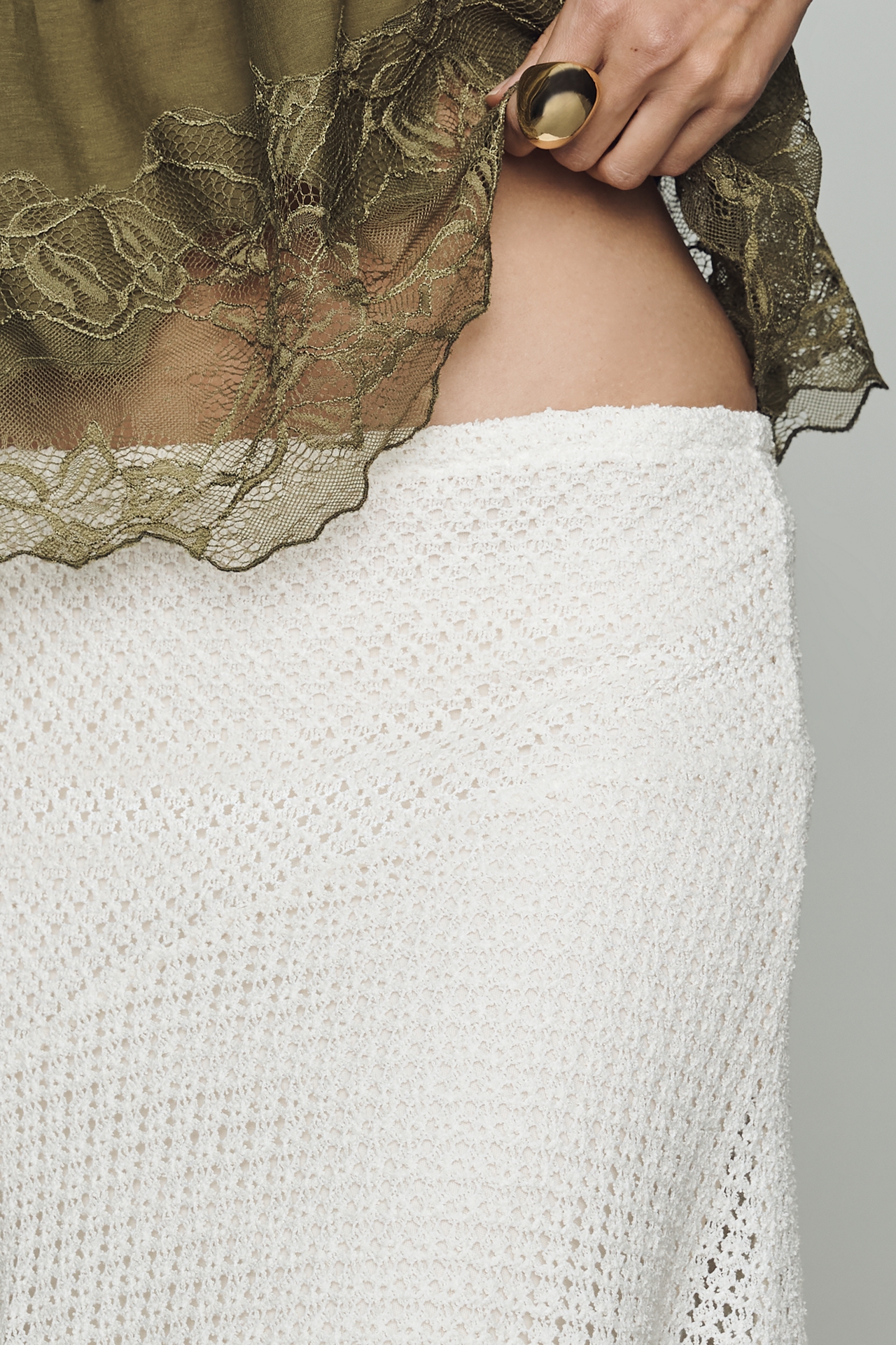 By Anthropologie Asymmetric Midi Skirt