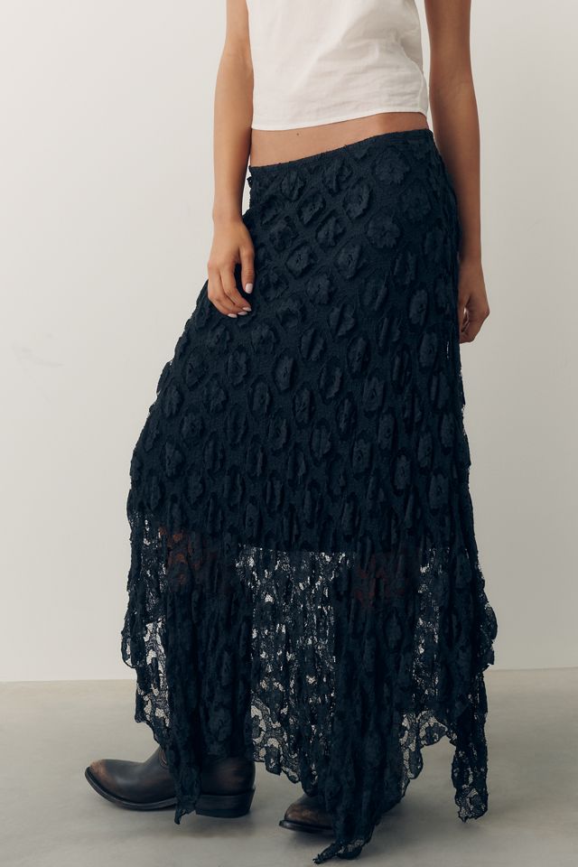 By Anthropologie Pucker Lace Midi Skirt #1