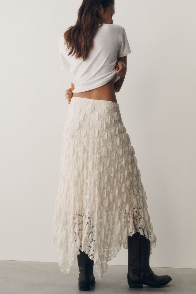 By Anthropologie Pucker Lace Midi Skirt #3