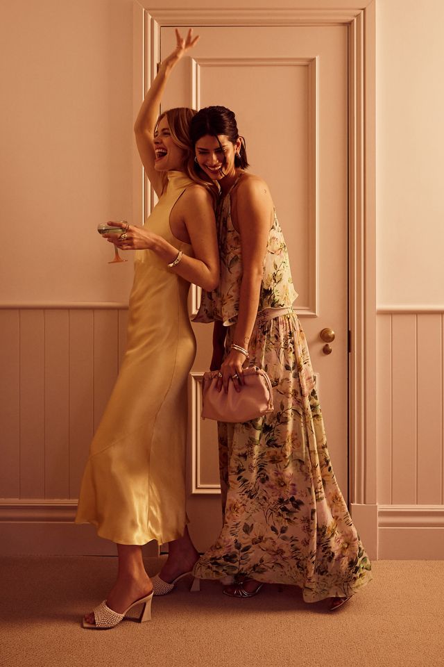 By Anthropologie Fifi Floral Basque-Waist Maxi Skirt #6