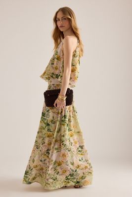 knee length dresses for ladies Sadie & Sage Floral Mini Dress - Green & Brown main image 0