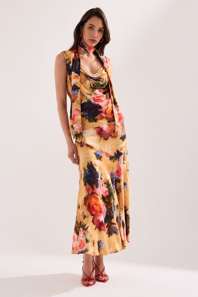 Gonna Lunga a Vita Bassa Floreale By Anthropologie #2