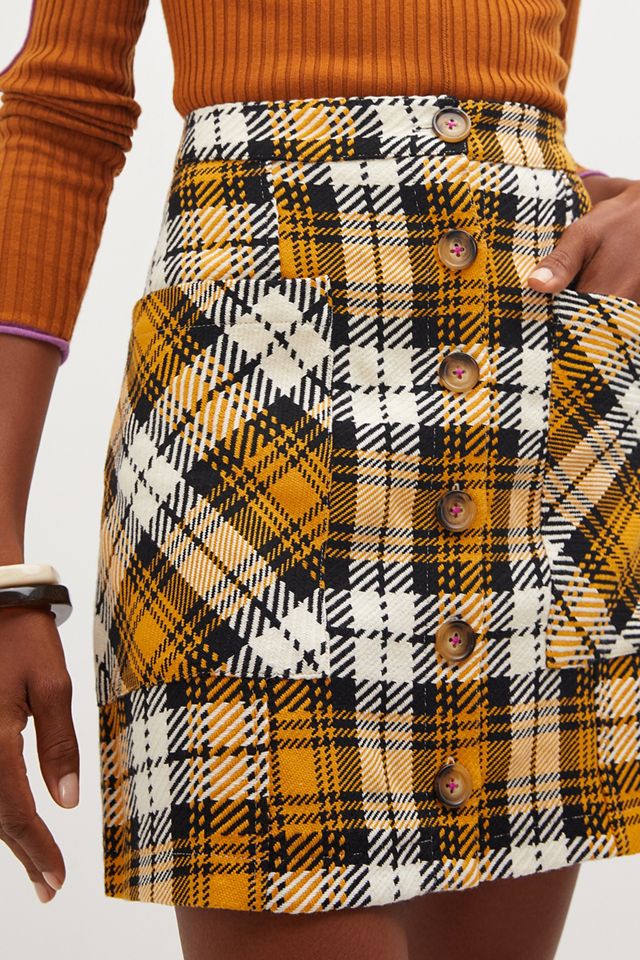Maeve Plaid Mini Skirt #1