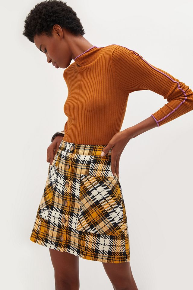 Maeve Plaid Mini Skirt #2
