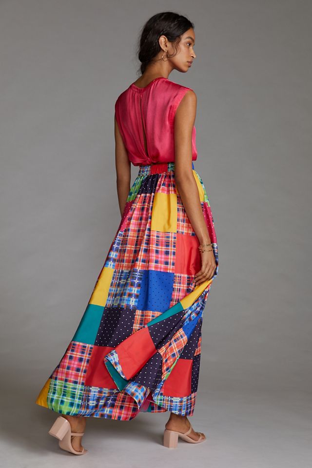 Maeve Patchwork A-Line Maxi Skirt #2
