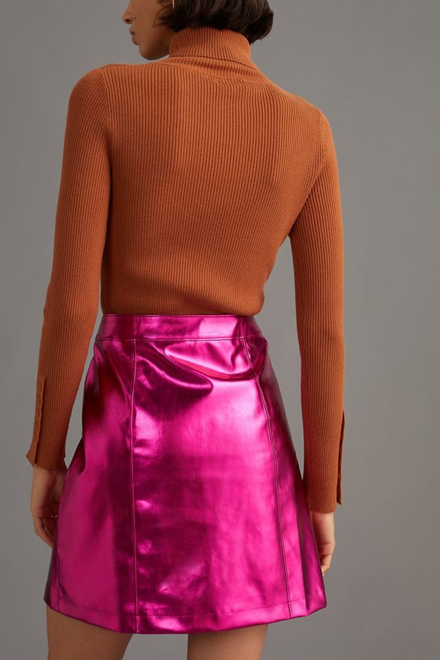 Maeve Metallic Mini Skirt #4