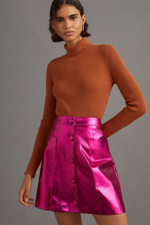 Maeve Metallic Mini Skirt #2