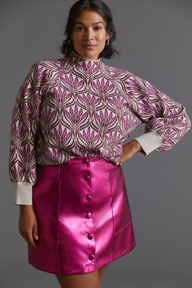 Maeve Metallic Mini Skirt #5