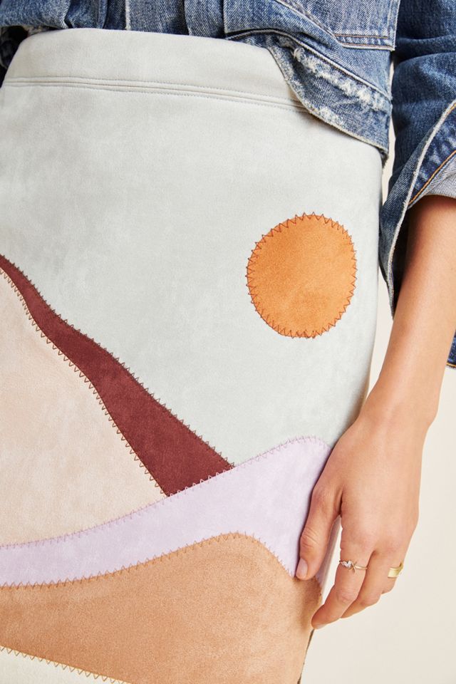 Maeve Mirage Patchwork Pencil Skirt #2