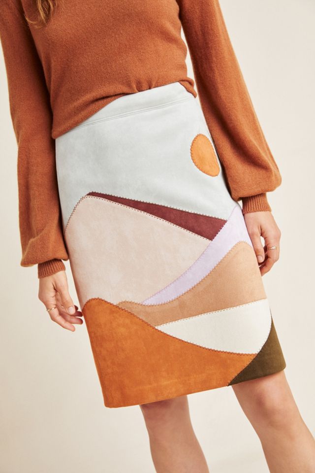 Maeve Mirage Patchwork Pencil Skirt #3