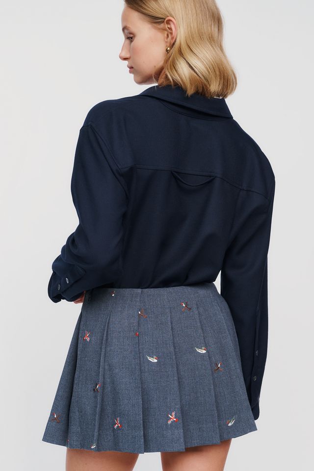 Maeve Kiki Printed Pleated Skort #2