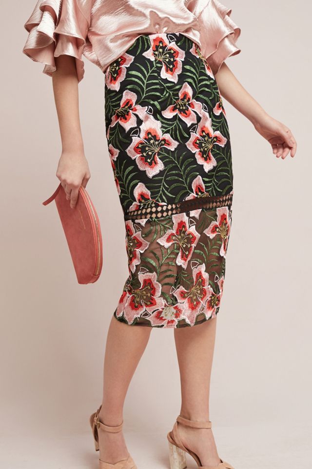 Deutzia Lace Pencil Skirt #2