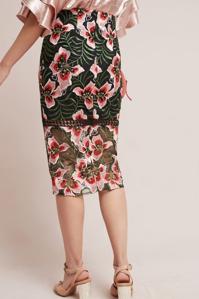 Deutzia Lace Pencil Skirt #3