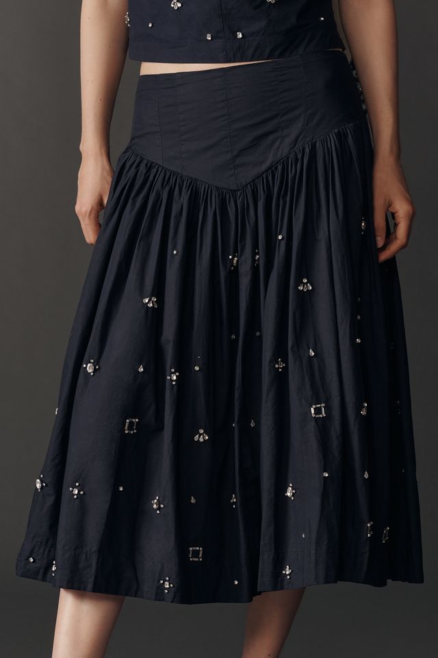 Jupe mi-longue taille basque Maeve #2
