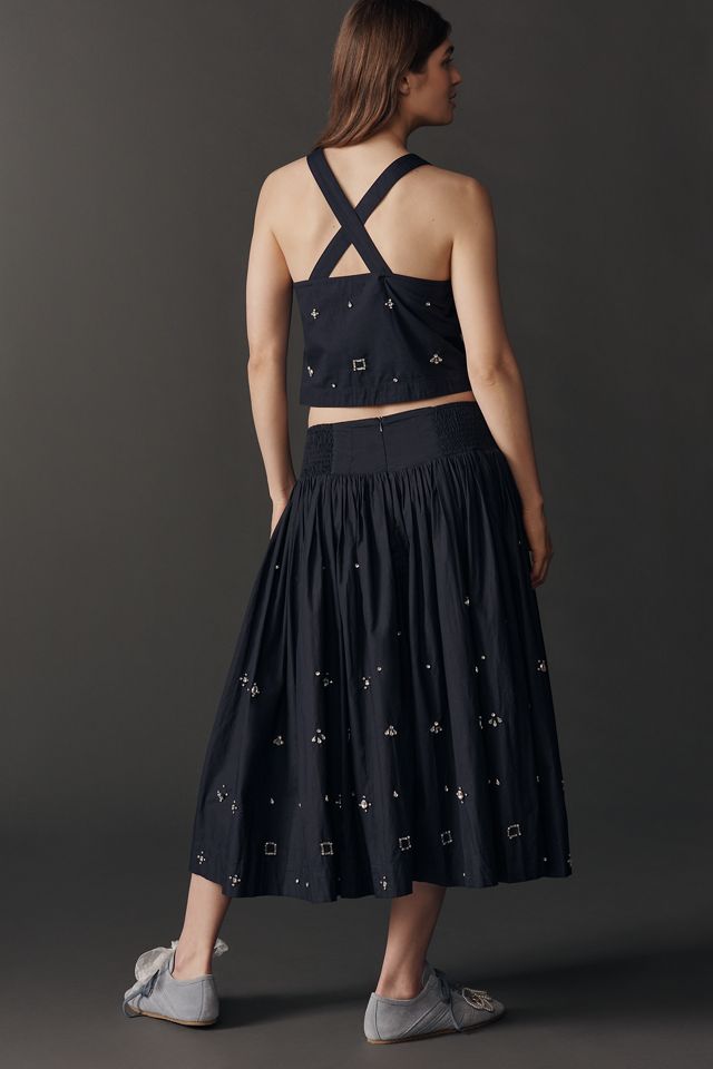 Jupe mi-longue taille basque Maeve #1