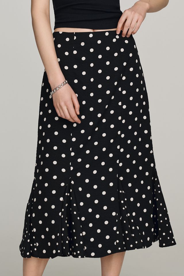 Maeve Godet Flare Midi Skirt | Anthropologie