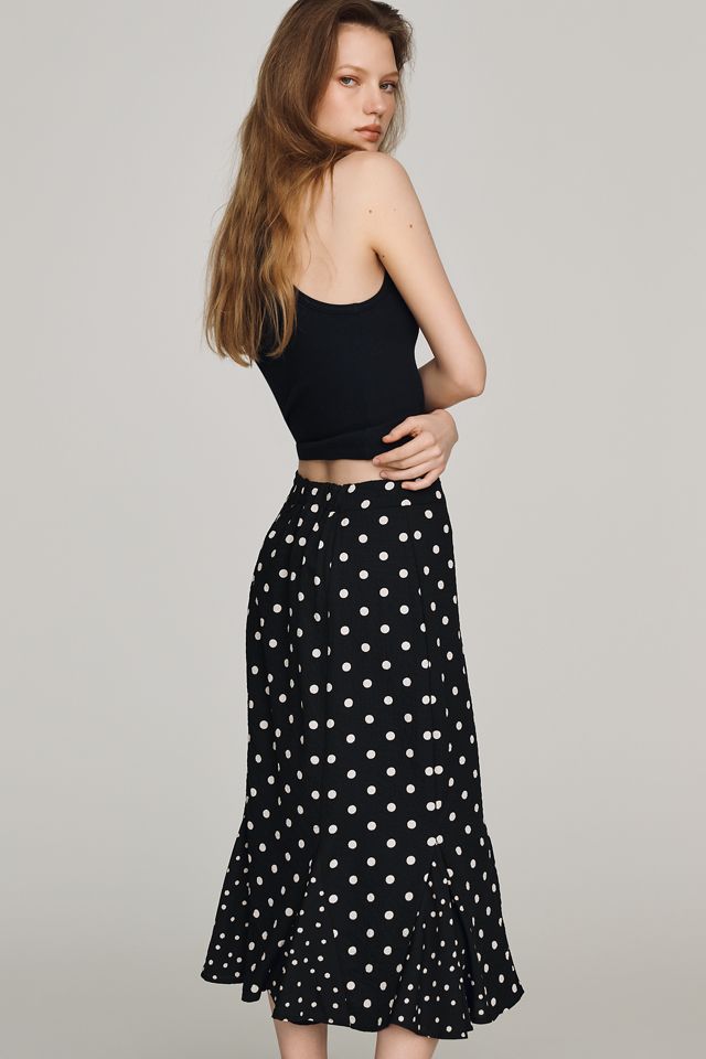 Maeve Godet Flare Midi Skirt | Anthropologie